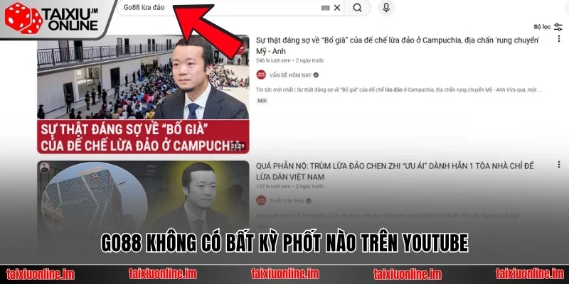 Không có bất kỳ bài phốt nào trên Youtube