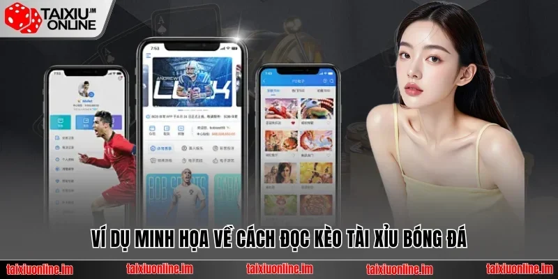 Ví dụ minh họa về cách đọc kèo tài xỉu bóng đá